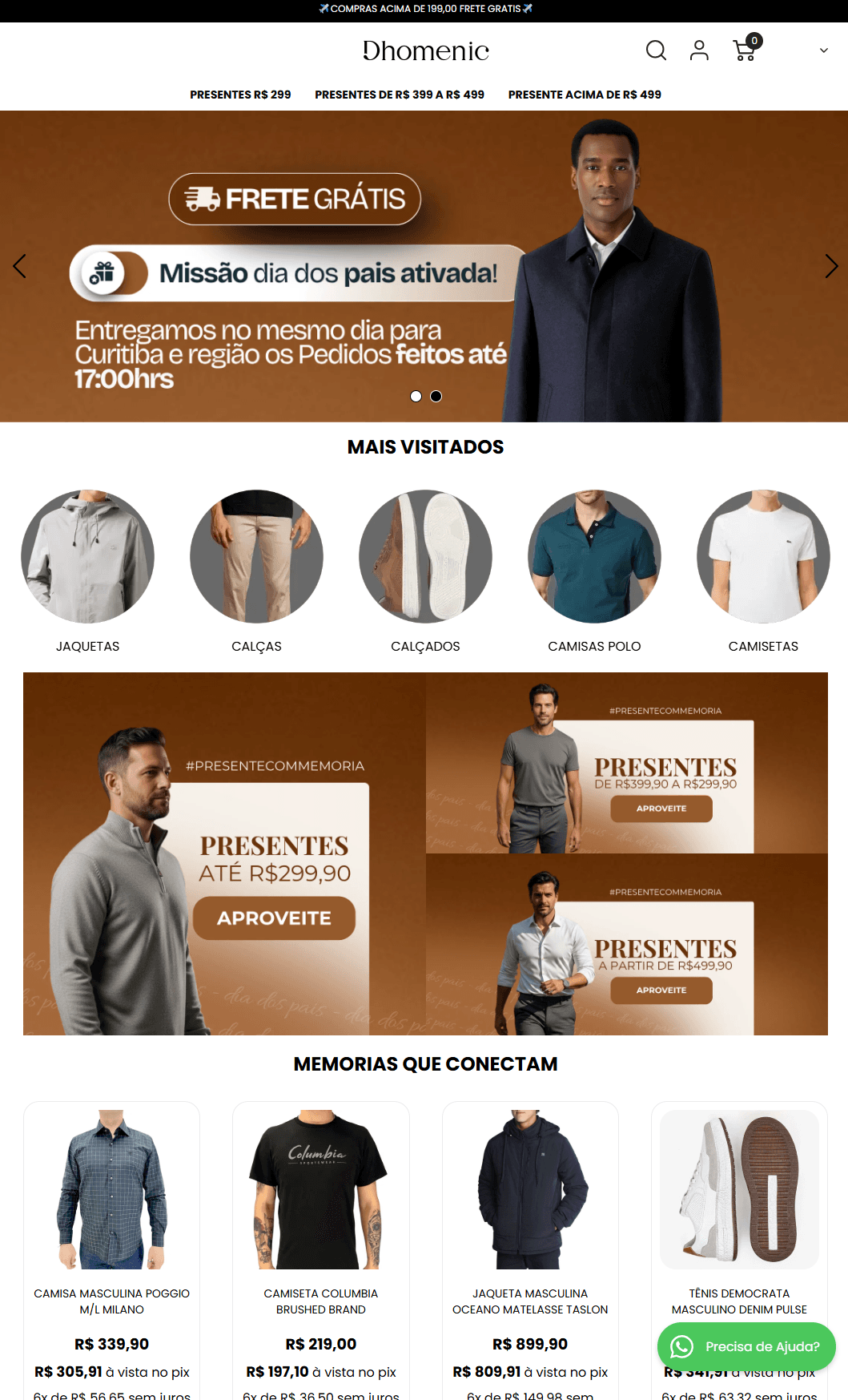 Exemplo de loja virtual com tema personalizado