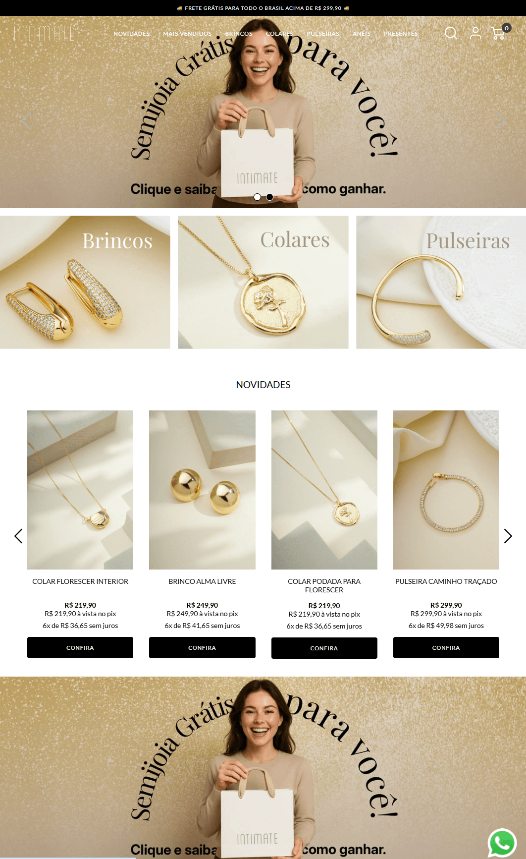 Exemplo de loja virtual com tema personalizado