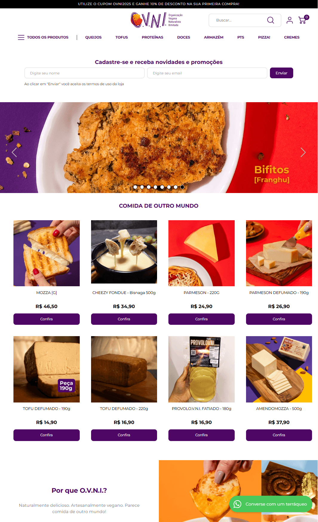 Exemplo de loja virtual com tema personalizado